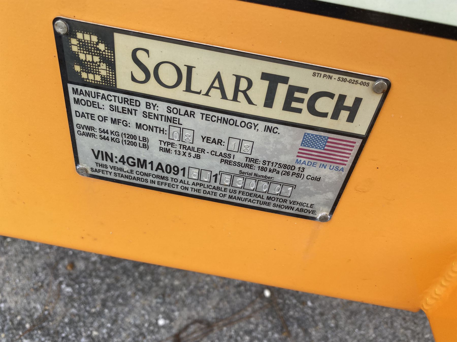 2018 SOLARTECH Arrow Board