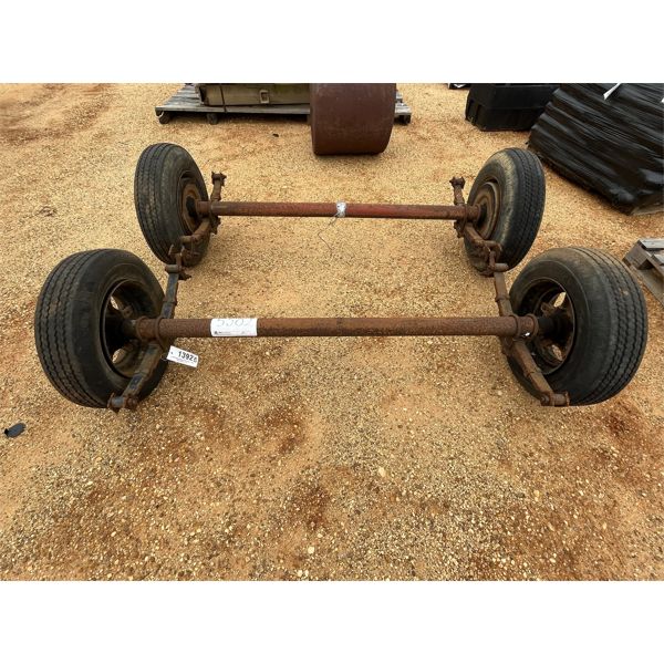 (2) TRAILER AXLE W/RIMS & TIRES (A-1)