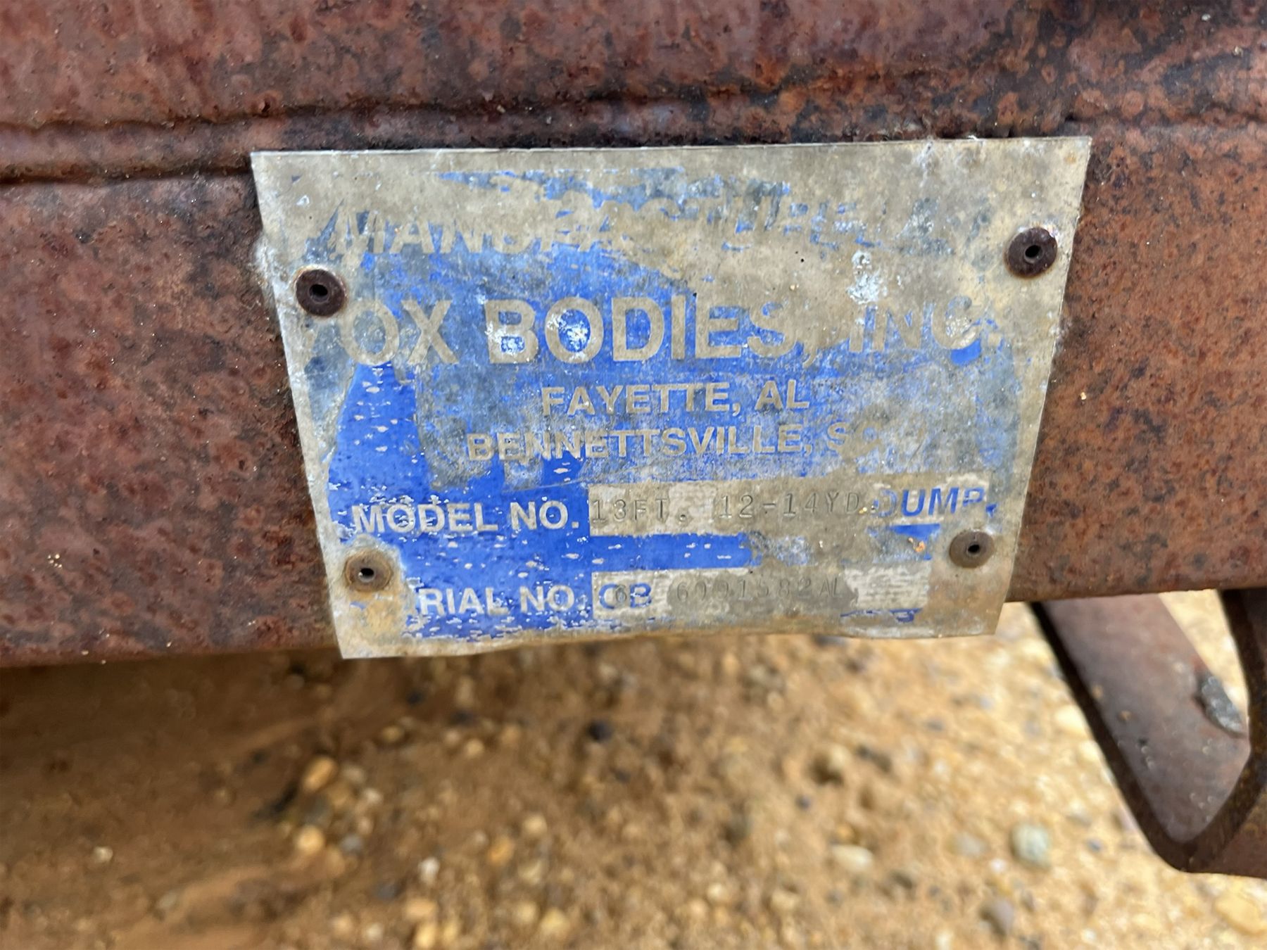 OX BODY DUMP BED J.M. Wood Auction Company, Inc.