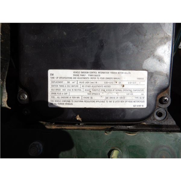 YAMAHA GRIZZLY 600 ATV - J.M. Wood Auction Company, Inc.