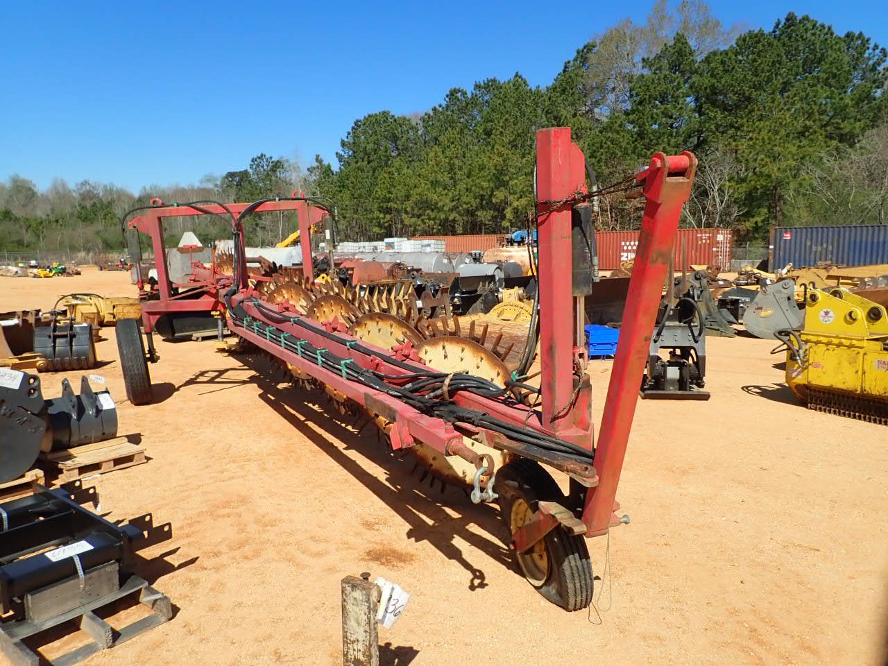 HARRELL ROOT RAKE, 7 RAKE WHEELS - J.M. Wood Auction Company, Inc.