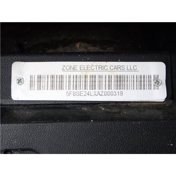 2010 ZONE ELECTRIC CARS Golf Cart - J.M. Wood Auction Company, Inc.