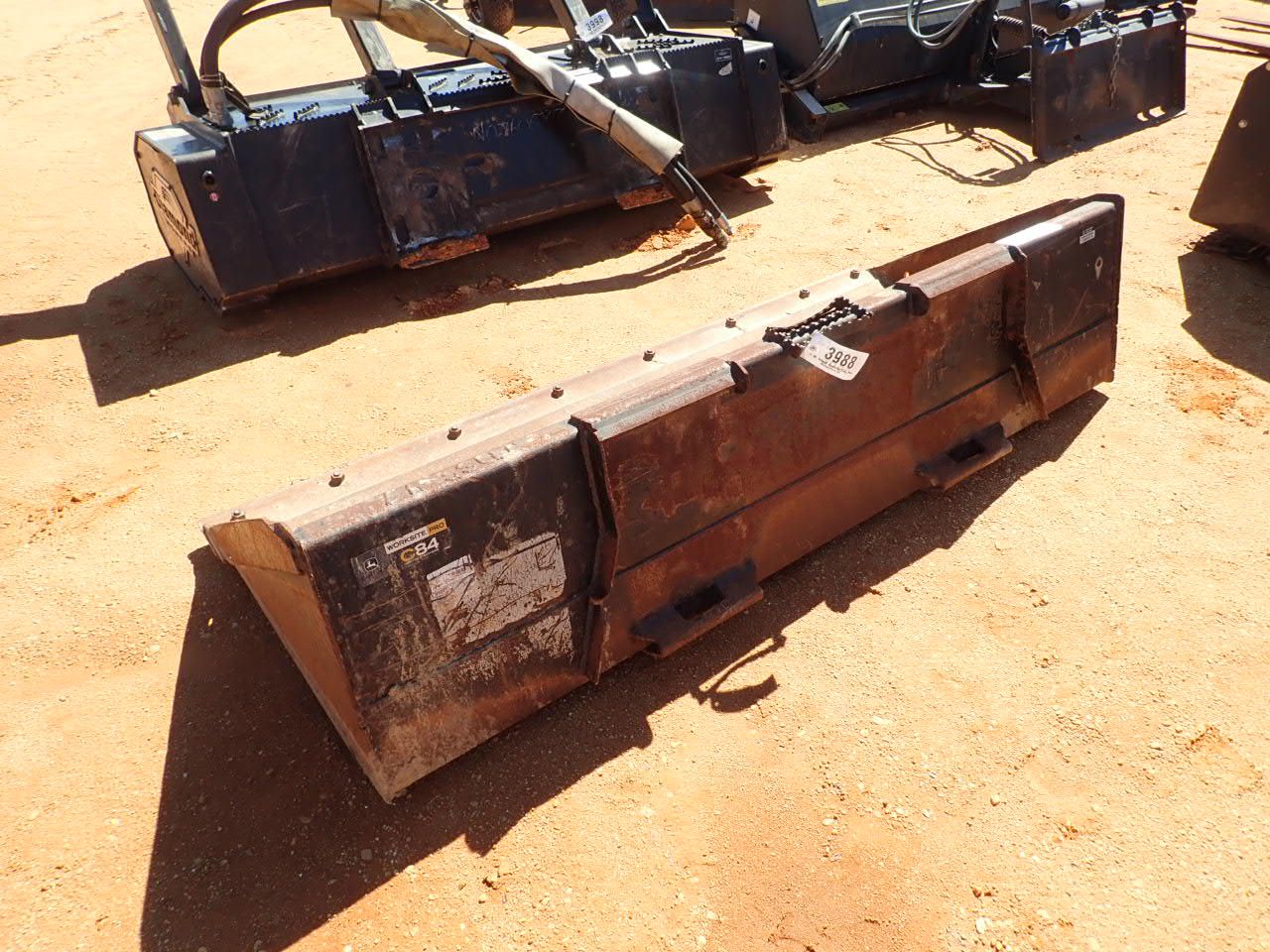 JOHN DEERE C84 BUCKET W/ R.O.C.E, FITS SKID STEER LOADER (B5) J.M. Wood Auction Company, Inc.