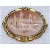 Image 1 : Shell Cameo Brooch Set in Rose, Green #2259089