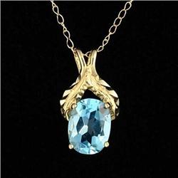 Blue Topaz & Yellow Chain #2310601