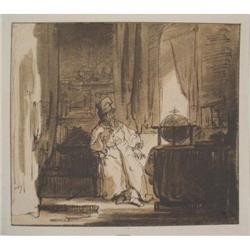 Rembrandt van Rijn The Philosopher Lithograph #2311162