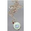 Image 1 : SALE Delicate Enameled Sterling Silver locket #2311883
