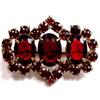 Image 1 : Antique CZECH SIGNED  GARNET BROOCH  #2312349