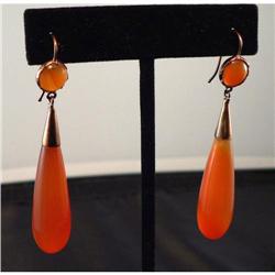 Antique 9K Gold Victorian Carnelian Dangle #2328389