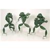 Image 1 : 3 MUSICAL METAL GARDEN FROGS * LARGE STATUES #2328657