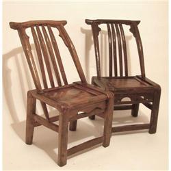 ANTIQUE WOOD CHILD CHAIR / CHINA HIGHBACK #2328667