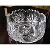 Image 1 : RARE 1900'S ANTIQUE CUT GLASS CRYSTAL BOWL #2329188