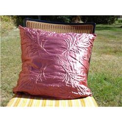 ARTS&CRAFTS PINK SATIN DECORATIVE  PILLOW  #2340661