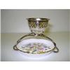 Image 1 : Lovely SILVER EGG CUP with CHINA BUTTER TRAY #2340696