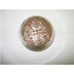 LOVELY STERLING PILL BOX - FILIGREE TOP #2340705