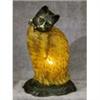 Image 1 : ART DECO GLASS CAT FIGURE LAMP #2341511