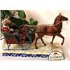 Image 1 : JIM SHORE COUPLE ON SLEIGH STATUE * WINTER #2341563