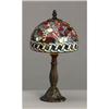 Image 1 : GLASS FLORAL TABLE LAMP / NEW #2341572