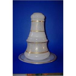 Hand Blown Glass Water Jar with Glass & Plate #2341595