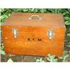 Image 1 : Wooden Pine Tool Box with trays  & ETC 1940's  #2341823