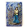 Image 1 : Pottery Tile  Plaque Woman Music #2353335