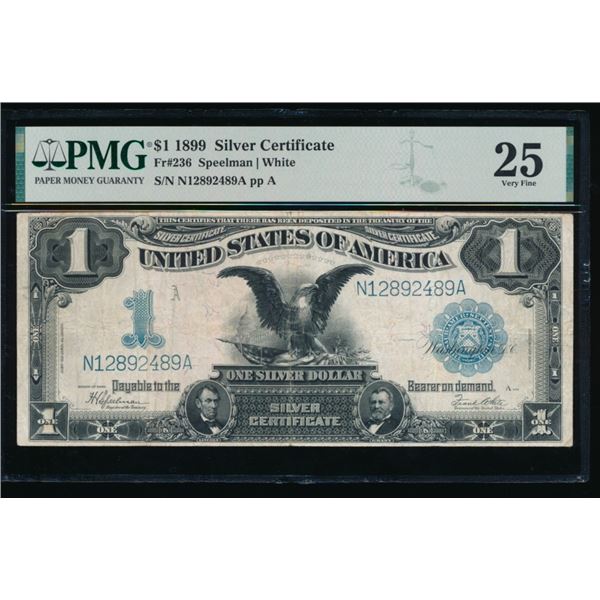 1899 $1 Black Eagle Silver Certificate PMG 25