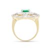 Image 4 : 14KT Yellow Gold 1.55ct Emerald and Diamond Ring