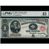 1890 $1 Treasury Note PMG 45