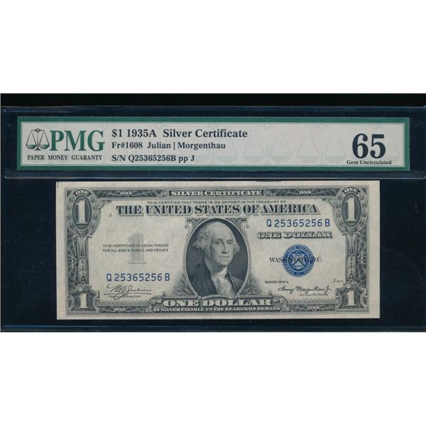 1935A $1 Silver Certificate PMG 65