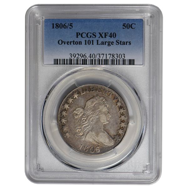 1806/5 Draped Bust Half Dollar PCGS XF40