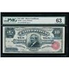 1891 $10 Tombstone Silver Certificate PMG 63