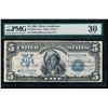 1899 $5 Chief Mule Silver Certificate PMG 30