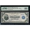 1915 $10 Kansas City FRBN PMG 64EPQ