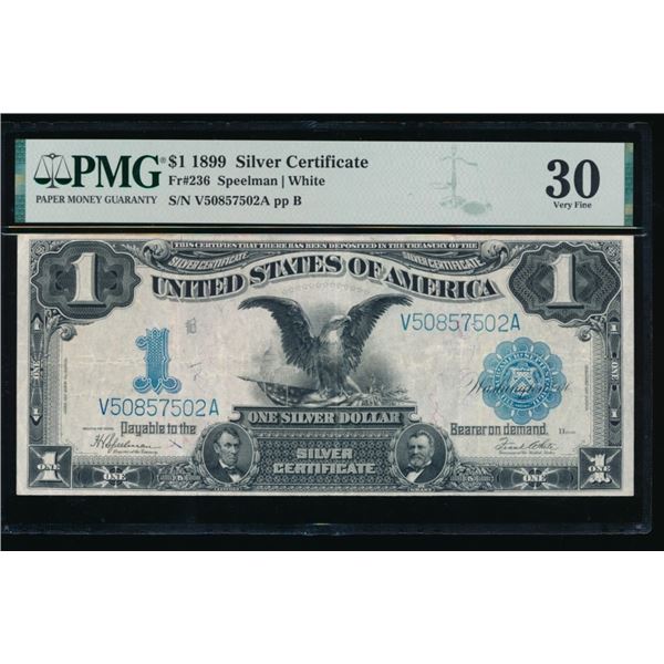 1899 $1 Black Eagle Silver Certificate PMG 30