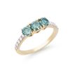 14KT Yellow Gold 1.28ctw Blue Diamond Ring