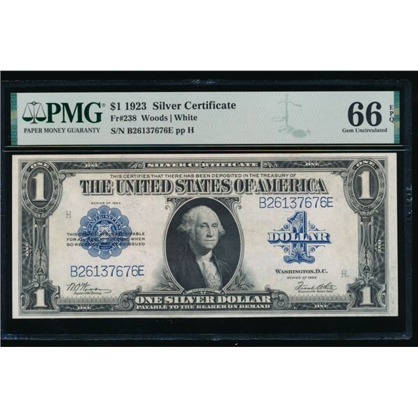 1923 $1 Silver Certificate PMG 66EPQ