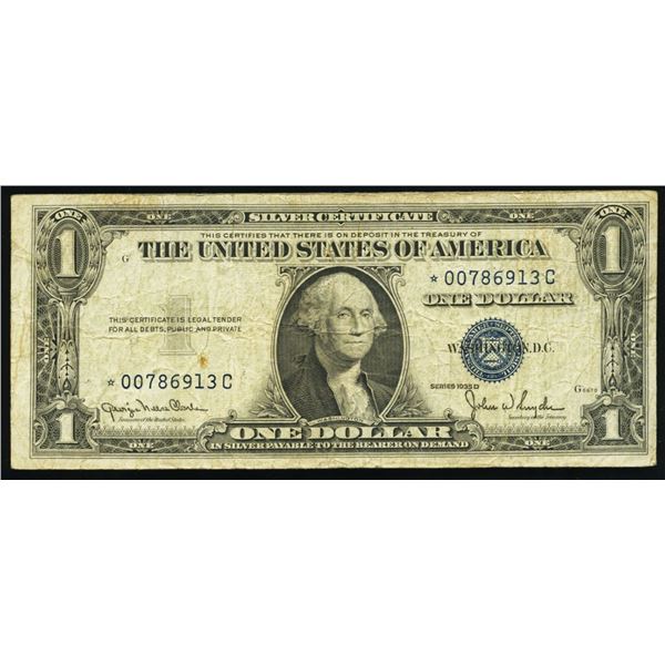 1935D $1 STAR Silver Certificate