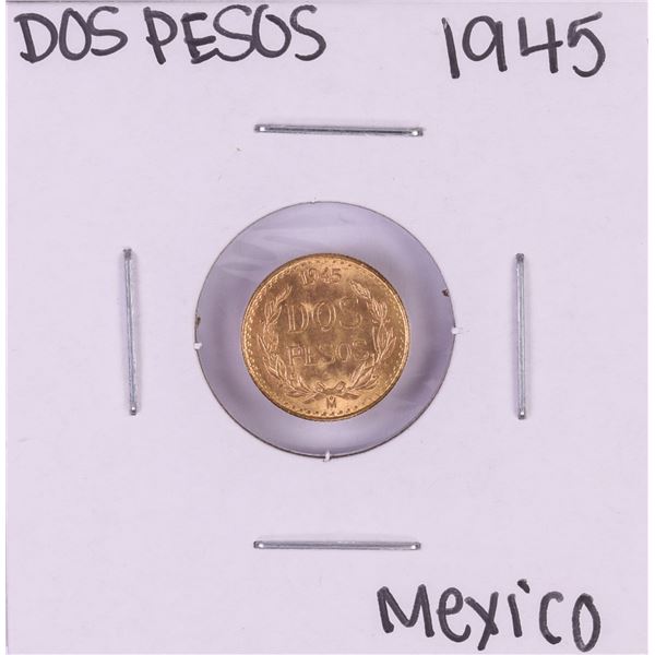 1945 Mexico Dos Pesos Gold Coin