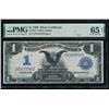 1899 $1 Black Eagle Silver Cert PMG 65EPQ