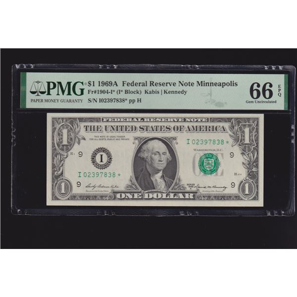 1969A $1 STAR Minneapolis FRN PMG 66EPQ