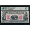 1901 $10 Bison Legal Tender Note PMG 30EPQ