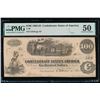 1862-63 $100 T-40 Confederate PMG 50