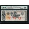 1840-70s $2 Charleston SC Obsolete PMG 66EPQ
