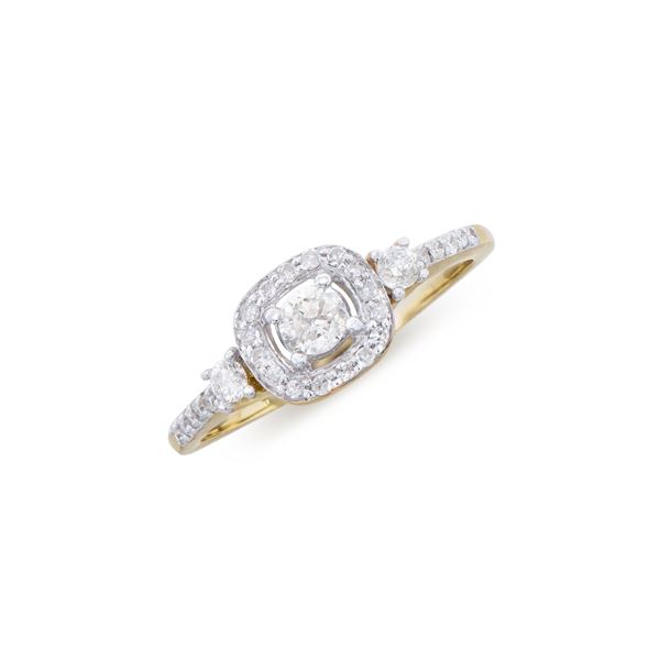 14KT Yellow Gold 0.50ctw Diamond Ring