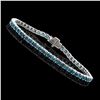 14KT White Gold 5.75ctw Blue Diamond Bracelet