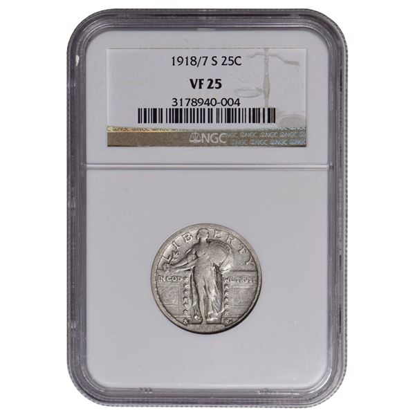 1918/7-S Standing Liberty Quarter NGC VF25