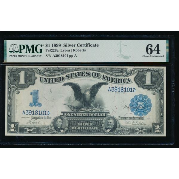 1899 $1 Black Eagle Silver Certificate PMG 64