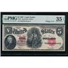 1907 $5 Legal Tender Note PMG 35EPQ