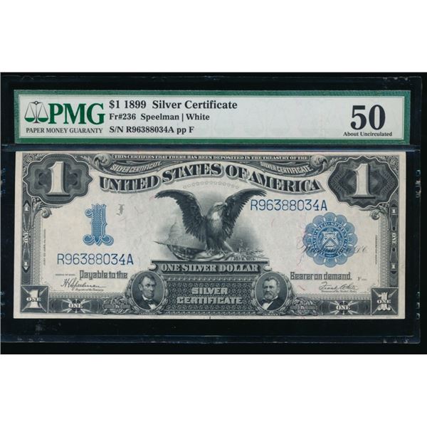 1899 $1 Black Eagle Silver Certificate PMG 50