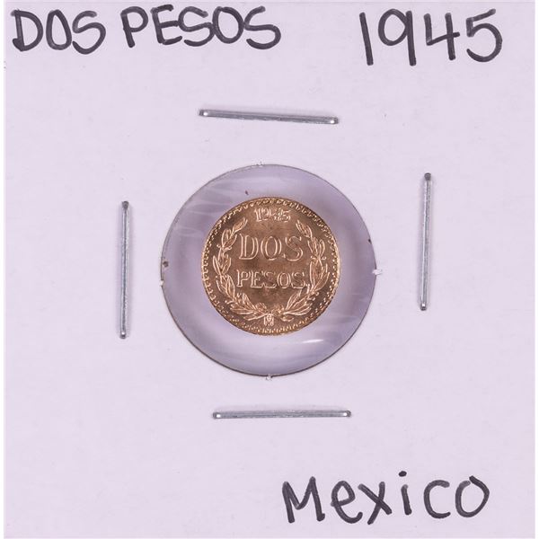 1945 Mexico Dos Pesos Gold Coin